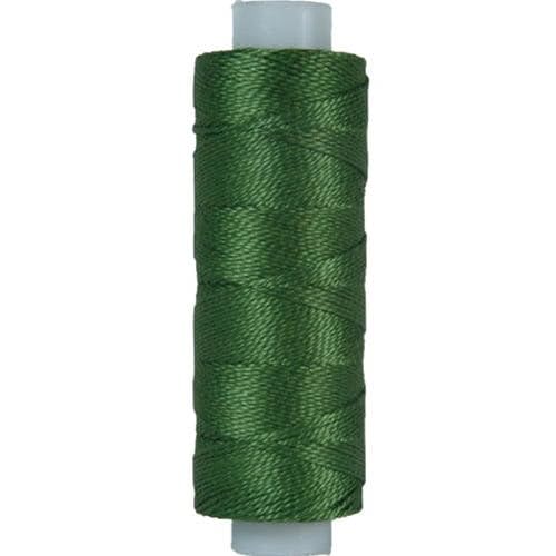 Threadart Perlgarn aus Baumwolle, 75 m Spulen, Größe 8, Perlbaumwolle für Freundschaftsarmbänder, Häkeln, Kreuzstich, Nadelspitze, Handstickerei, DK Jägergrün, Farbe 3345 von Threadart