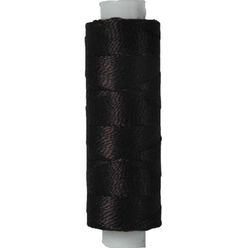 Threadart Perlgarn aus Baumwolle, 75 m Spulen, Größe 8, Perlbaumwolle für Freundschaftsarmbänder, Häkeln, Kreuzstich, Nadelspitze, Handstickerei, Schwarz, 75 m von Threadart
