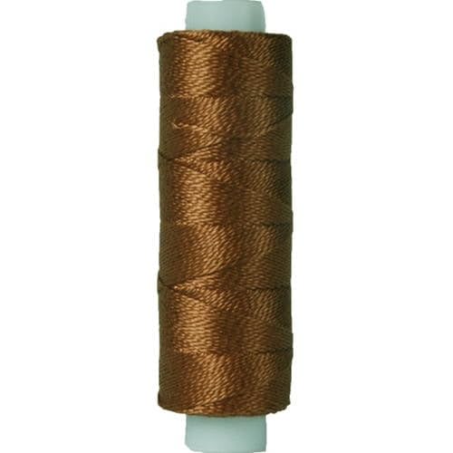 Threadart Perlgarn aus Baumwolle, 75 m Spulen, Größe 8, Perlen-Baumwolle für Freundschaftsarmbänder, Häkeln, Kreuzstich, Nadelspitze, Handstickerei, Mittelbraun, Farbe 433 von Threadart