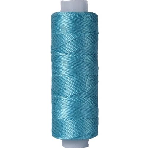Threadart Perlgarn aus Baumwolle, 75 m Spulen, Größe 8, Perlen-Baumwolle für Freundschaftsarmbänder, Häkeln, Kreuzstich, Nadelspitze, Handstickerei, Pfauenblau, Farbe 807 von Threadart
