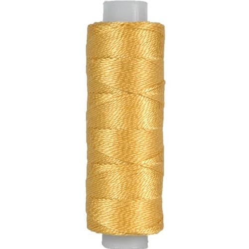 Threadart Perlgarn aus Baumwolle, 75 m Spulen, Größe 8, Perlen-Baumwolle für Freundschaftsarmbänder, Häkeln, Kreuzstich, Nadelspitze, Handstickerei, Topas, Farbe 725 von Threadart