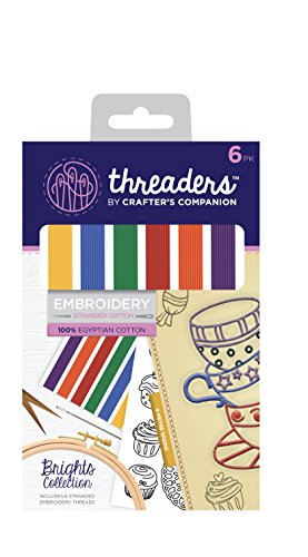 Threaders TH-1132 Stickerei Gestrandet Brights 100% Ägyptischer Baumwolle 19 x 11 x 0.3 cm, Egyptian Cotton von Threaders