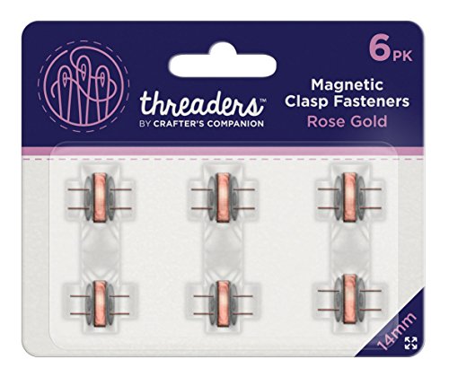 Threaders TH-1217 Magnetverschluss Fasteners Metall 9.5 x 11.4 x 1.5 cm Roségold 6 Pack-Rose Gold, Metal von Threaders