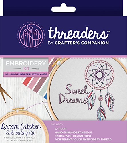 Threaders TH-1295 Stickerei-Kit Katze Baumwolle 18.5 x 16 x 2 cm Mehr-Multi, Cotton, Multicoloured von Threaders