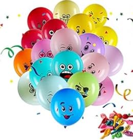Threan 20 Stück Serie Latexballons Farbige Partyballons Niedliche Ballons Latexballons für Geburtstagsfeier Deko(Katzengesicht) von Threan