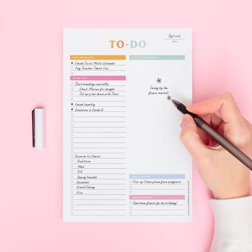 ThreeKin Joyour Affair To-Do-Listenplaner – Täglicher Abreiß-Notizblock (50 Blatt, 15,2 x 22,9 cm) für maximale Produktivität – für Arbeit, Schule & Zuhause – Damenmarke aus den USA von ThreeKin Collective