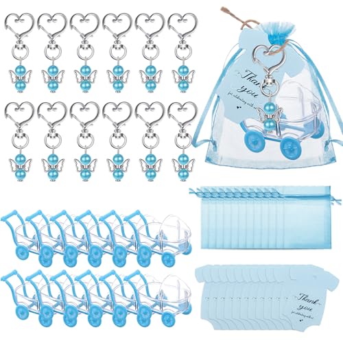 Threehoney Gastgeschenke für Babypartys, inklusive Engel-Schlüsselanhänger, Babywagen-Form, Süßigkeiten-Boxen, Dankeskarte, Organza-Beutel, Gastgeschenk für Babyparty, Geburtstag, Party, Rückgabe, Threehoney Gastgeschenke für Babypartys, inklusive Engel-Schlüsselanhänger, Babywagen-Form, Süßigkeiten-Boxen, Dankeskarte, Organza-Beutel, Gastgeschenk für Babyparty, Geburtstag, Party, Rückgabe, von Threehoney