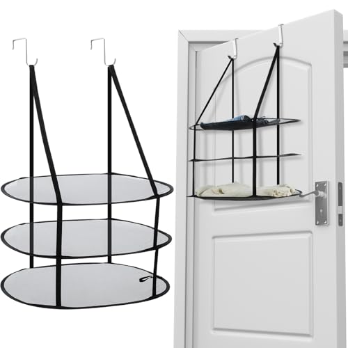 Threehoney Wäscheständer mit 3 Etagen, zusammenklappbar, zum Aufhängen von Pullovern, schwarz, großer Wäschetrockner, Netzstoff, zum Aufhängen, flach zusammenklappbar, für Wohnungen, Schlafsäle Threehoney Wäscheständer mit 3 Etagen, zusammenklappbar, zum Aufhängen von Pullovern, schwarz, großer Wäschetrockner, Netzstoff, zum Aufhängen, flach zusammenklappbar, für Wohnungen, Schlafsäle von Threehoney
