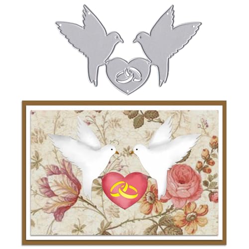 Threetols Metall-Stanzformen für Kartenherstellung, Hochzeits-Herz-Ring-Stanzformen für DIY-Dekoration, Papierbastelarbeiten, Kartenherstellung, Scrapbooking, Papieralbum, Stempel Threetols Metall-Stanzformen für Kartenherstellung, Hochzeits-Herz-Ring-Stanzformen für DIY-Dekoration, Papierbastelarbeiten, Kartenherstellung, Scrapbooking, Papieralbum, Stempel von Threetols