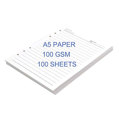 A5 Papier 6 Loch Liniert Nachfüllpapier DIN A5 Nachfülleinlagen 100 gsm Lined Paper Loose Leaf 100 Blätter / 200 Seiten für A5 6 Ring Binder Nachfüllbares Notizbuch Tagebuch Skizzenbuch Organizer A5 Papier 6 Loch Liniert Nachfüllpapier DIN A5 Nachfülleinlagen 100 gsm Lined Paper Loose Leaf 100 Blätter / 200 Seiten für A5 6 Ring Binder Nachfüllbares Notizbuch Tagebuch Skizzenbuch Organizer von ThxMadam