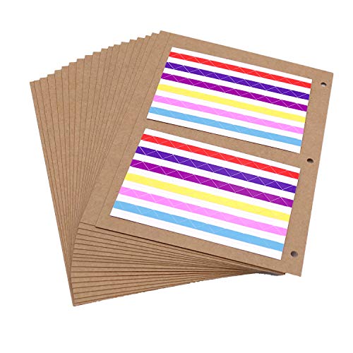 ThxMadam Fotoalbum Nachfüllseiten Kraftpapier 26 x 17,5CM, 20 Blatt Kraftpapier Weitere Seiten Ersatzseiten für Scrapbook Skizzenbuch Notizbuch 27,5x20,5CM(10.82" x 8.07"), für Album 'Groß’ von ThxMadam