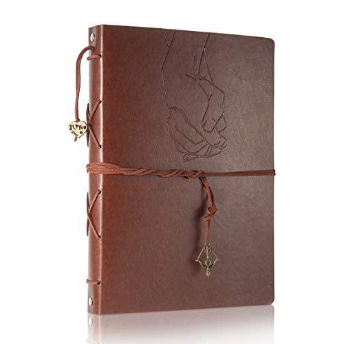 ThxMadam Notizbuch DIN A5 Vintage Leder Tagebuch Nachfüllbares Skizzenbuch Sketchbook Blanko Kraft Papier Notebook Reise Journale Book Ringbuch mit 200 Kraft Seiten / 100 Blätter und 1 PVC Tasche ThxMadam Notizbuch DIN A5 Vintage Leder Tagebuch Nachfüllbares Skizzenbuch Sketchbook Blanko Kraft Papier Notebook Reise Journale Book Ringbuch mit 200 Kraft Seiten / 100 Blätter und 1 PVC Tasche von ThxMadam