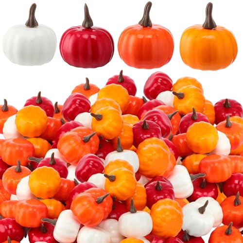 Thyle Künstliche Mini-Kürbisse für Thanksgiving, für Dekoration, Herbst-Schaumstoff-Kürbisse, lebensechte Ornamente für Herbst, Halloween, Party, Tafelaufsatz, Heimdekoration, Urlaub (Orange-Serie) Thyle Künstliche Mini-Kürbisse für Thanksgiving, für Dekoration, Herbst-Schaumstoff-Kürbisse, lebensechte Ornamente für Herbst, Halloween, Party, Tafelaufsatz, Heimdekoration, Urlaub (Orange-Serie) von Thyle