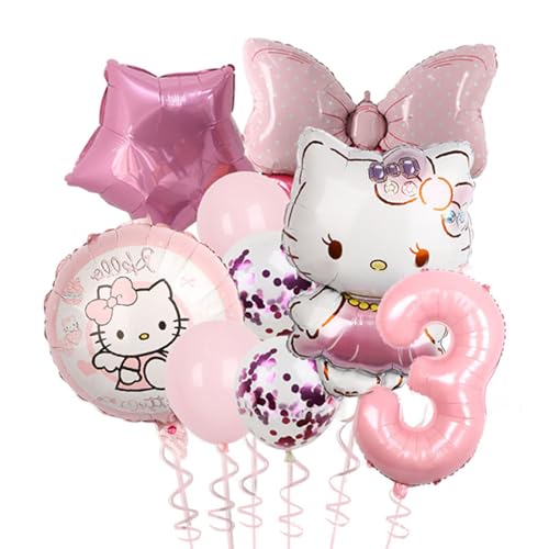 Cartoon Party Ballons, Niedliche Nummer 1 Ballon, Rosa Thematische Folienballons für Partydekorationen (Rosa) von TiaJaMi