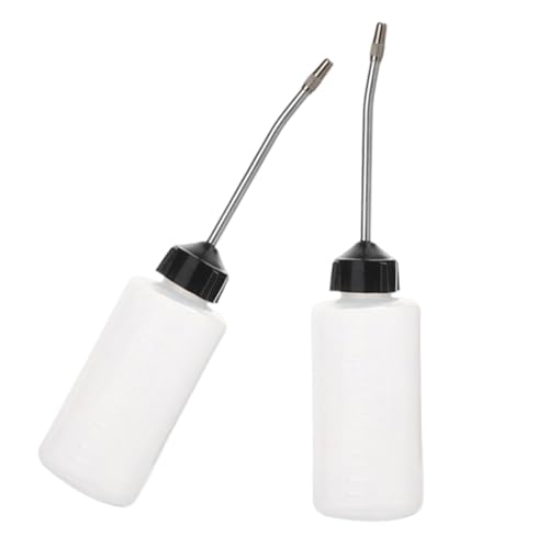 Tiajingzi Nadelfüller | 2 Stück Maschinenölflasche - 120ML Präzisionskanne Mit Langem Ausguss Für Textilhandwerk Und KFZ-Werkstatt von Tiajingzi