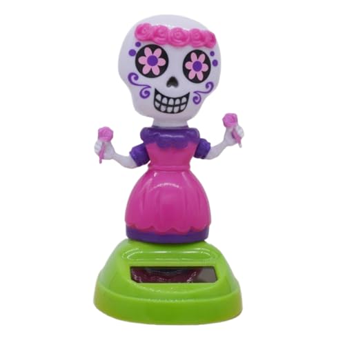 Tiajingzi Solartoys - Niedliche Totenkopf-Figur Für Auto | Wetterfeste Lustige Tischdekoration Innenraum-Accessoires Für LKW Auto Tiajingzi Solartoys - Niedliche Totenkopf-Figur Für Auto | Wetterfeste Lustige Tischdekoration Innenraum-Accessoires Für LKW Auto von Tiajingzi