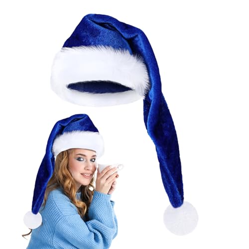 Tiajingzi Weihnachtsmütze, 74 cm lang, weicher Samt, Weihnachtsmannmütze für Erwachsene, Unisex, Winter-Kopfbedeckung für Kostümparty, Feier, Fotokabinen-Requisite, Maskerade, Bühnenauftritt Tiajingzi Weihnachtsmütze, 74 cm lang, weicher Samt, Weihnachtsmannmütze für Erwachsene, Unisex, Winter-Kopfbedeckung für Kostümparty, Feier, Fotokabinen-Requisite, Maskerade, Bühnenauftritt von Tiajingzi