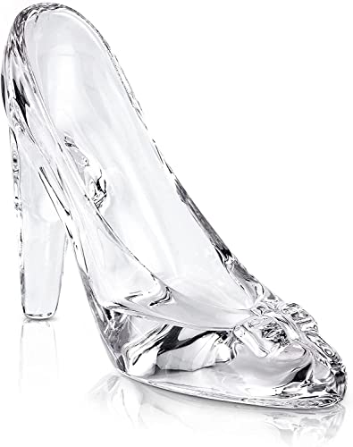 Tiamu Cinderella Kristall Schuhe Geschenk, Glas Kristall Hohe Absätze Hochzeit Schuhe Dekor, Geschenk High Heels Schuhe für Valentinstag Freundin, Mädchen, Pärchen, Braut Wedding, Weihnachten Party von Tiamu