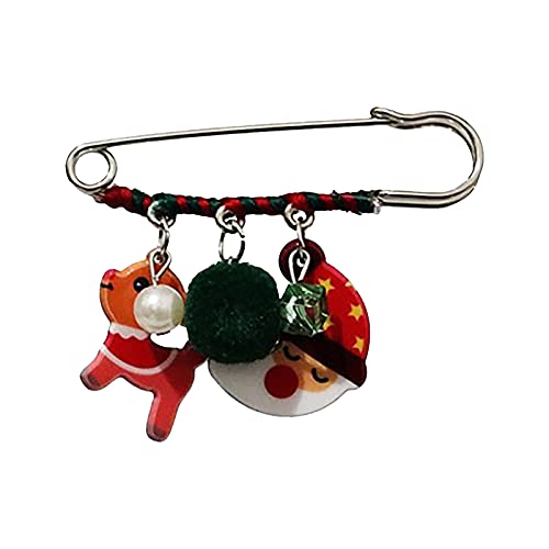 TianWlio Pin Weihnachten Strass Bäume für Weihnachten Glocken Brosche Weihnachten Schneemann Pins Pins Stil Kristall Dekorationen Schmuck Set Brosche Brosche Fassung (D, One Size) von TianWlio