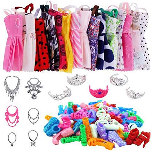 Tianbi Puppe Kleidung Set Puppe Kleidung Schmuck Schuhe Sicherheit Lustige Mode Puppe Kleidung Zubehör für für -Puppe Party-Outfits von Tianbi