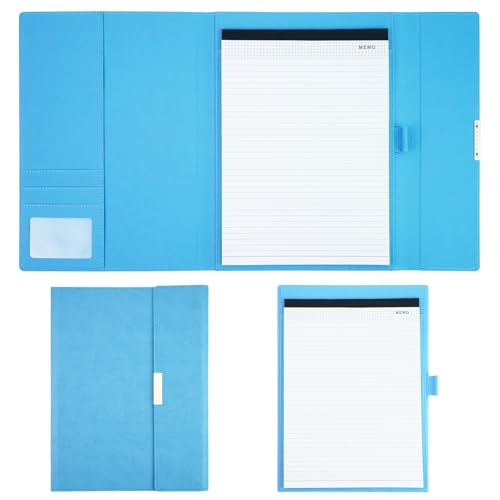 Kunstleder-Mappe mit Einband für A4-Notizblockhalter, Geschäftsmappe für Lebenslauf, Blau Kunstleder-Mappe mit Einband für A4-Notizblockhalter, Geschäftsmappe für Lebenslauf, Blau von Tiankool