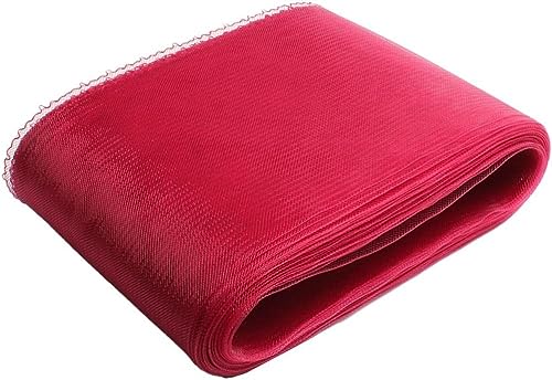 22,7 m steifer Rosshaar-Zopf, breites Polyester-Rosshaargeflecht, für Geschenkverpackungen, Kleider, Entbeinen, Nähen (Weinrot) von TianqqYongyong