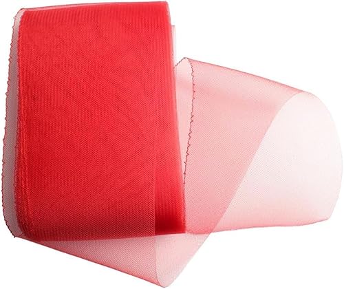 22,7 m steifer Rosshaar-Zopf, breites Polyester-Rosshaargeflecht, für Geschenkverpackungen, Kleider, Entbeinen, Nähen (rot) von TianqqYongyong