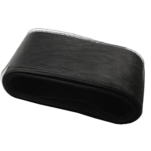 22,7 m steifer Rosshaar-Zopf, breites Polyester-Rosshaargeflecht, für Geschenkverpackungen, Kleider, Entbeinen, Nähen (schwarz) von TianqqYongyong