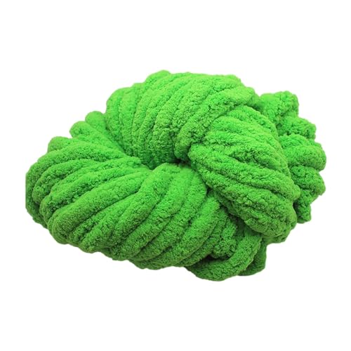 Dickes Chenille-Garn, grobe Wolle für Häkelgarn, waschbar, für die Herstellung von Pullovern, Decken, Schals (20 mm) (grün) von TianqqYongyong