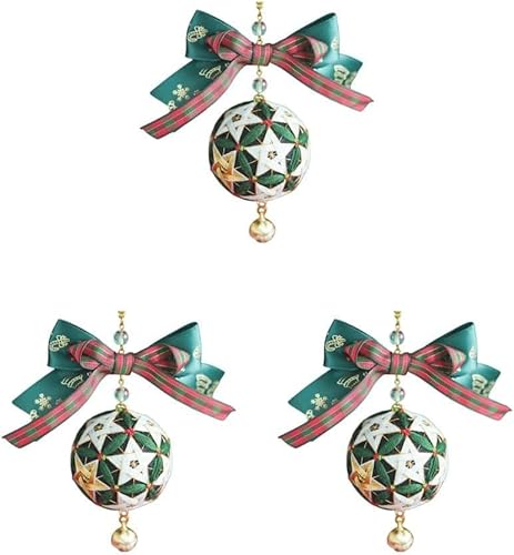 Stickerei-Temari-Kugeln, handgefertigte Blumennadeln, Fäden, Werkzeuge, Kunst, Handwerk, Taschendekoration, für Anfänger (3 Stück) von TianqqYongyong