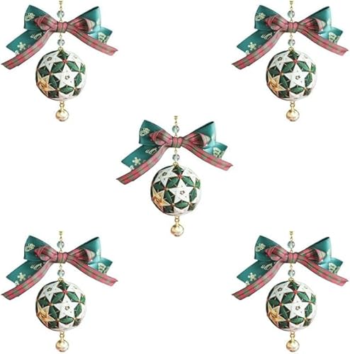 Stickerei-Temari-Kugeln, handgefertigte Blumennadeln, Fäden, Werkzeuge, Kunst, Handwerk, Taschendekoration, für Anfänger (5 Stück) von TianqqYongyong
