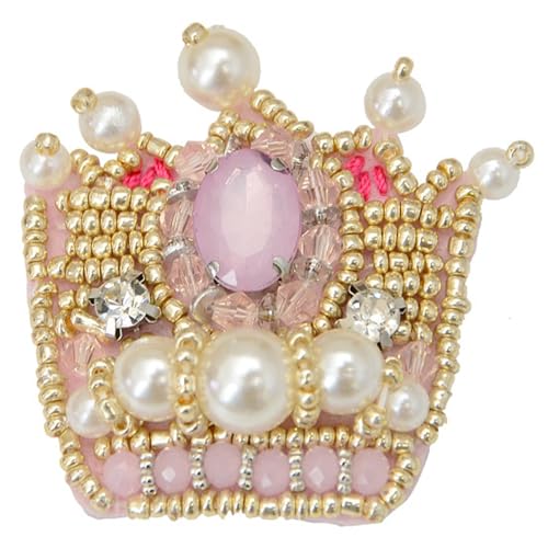 TiaoBug Strass Krone Prinzessin Stoff Applique Patch auf Kleidung Dekoration für Kleid Rucksäcke Hut Tasche Gold One Size TiaoBug Strass Krone Prinzessin Stoff Applique Patch auf Kleidung Dekoration für Kleid Rucksäcke Hut Tasche Gold One Size von TiaoBug