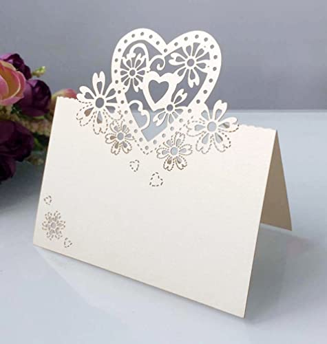 Tiardey 20 Stück geschnittene herzförmige Hohle Hochzeit Tischnummer Name Platzkarte Hochzeit Dekoration – Elfenbein Tiardey 20 Stück geschnittene herzförmige Hohle Hochzeit Tischnummer Name Platzkarte Hochzeit Dekoration – Elfenbein von Tiardey