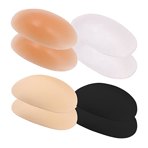 Tiardey 4 Paar 4 Farben weiche Silikon-Schulterpolster Schulter-Push-Up-Pads Selbstklebende weiche Anti-Rutsch-Schulterpolster für Damenbekleidung Tiardey 4 Paar 4 Farben weiche Silikon-Schulterpolster Schulter-Push-Up-Pads Selbstklebende weiche Anti-Rutsch-Schulterpolster für Damenbekleidung von Tiardey