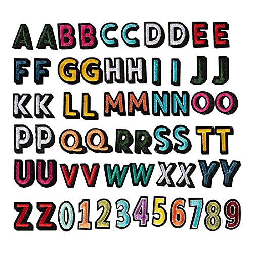 Tiardey 62 STK. Alphabet Buchstaben- und Zahlenaufnäher - Gestickte Aufbügeln und Aufnähen von Applikationen für Hüte, Jacken, Hemden, Jeans und Basteln Tiardey 62 STK. Alphabet Buchstaben- und Zahlenaufnäher - Gestickte Aufbügeln und Aufnähen von Applikationen für Hüte, Jacken, Hemden, Jeans und Basteln von Tiardey