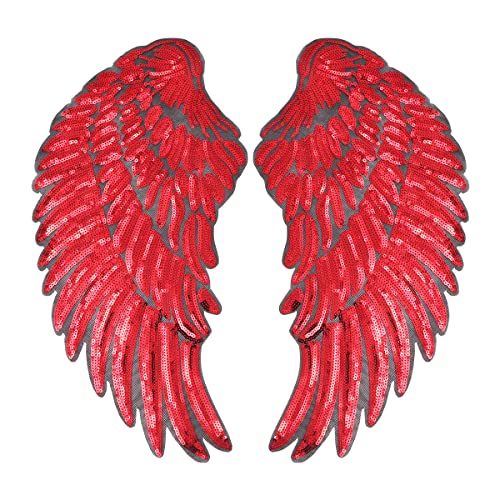 Tiardey Gro?e Engelsflügel Pailletten-Aufn?her zum Aufbügeln, Aufn?Hen, Besticktes Motiv für DIY-Kleidung – Rot Tiardey Gro?e Engelsflügel Pailletten-Aufn?her zum Aufbügeln, Aufn?Hen, Besticktes Motiv für DIY-Kleidung – Rot von Tiardey