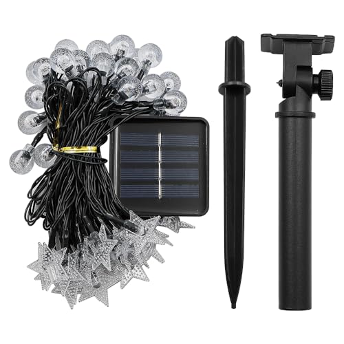 Tiardey Solar-Lichterkette für den Außenbereich, wasserdicht, 50 LEDs, 8 Modi, Solar-Lichterkette, Außen-/Innenbeleuchtung von Tiardey