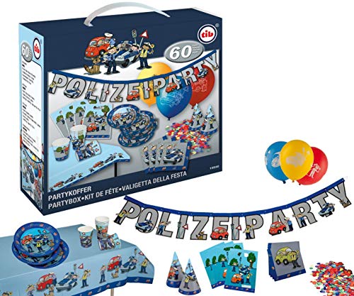 TIB Heyne 19530 - Partykoffer Polizei, 62 Teile, Partygeschirr und Dekoration, Kindergeburtstag TIB Heyne 19530 - Partykoffer Polizei, 62 Teile, Partygeschirr und Dekoration, Kindergeburtstag von Tib Heyne