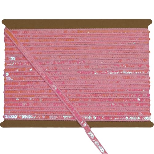 Tibaoffy 12 mm breites, prismatisches rosa Pailletten-Bordüre, 12 m langer Bastelstoff für Bastelarbeiten, Nähen, Kostümdesign, Party-Dekoration Tibaoffy 12 mm breites, prismatisches rosa Pailletten-Bordüre, 12 m langer Bastelstoff für Bastelarbeiten, Nähen, Kostümdesign, Party-Dekoration von Tibaoffy