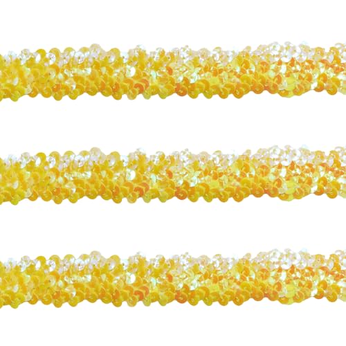 Tibaoffy 30 mm breites, prismatisches gelbes Pailletten-Bordüre, 9,1 m Bling-Bastelstoff für DIY-Nähen, Kostümdesign, Party-Dekoration Tibaoffy 30 mm breites, prismatisches gelbes Pailletten-Bordüre, 9,1 m Bling-Bastelstoff für DIY-Nähen, Kostümdesign, Party-Dekoration von Tibaoffy