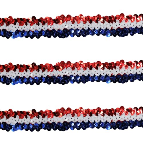 Tibaoffy 30 mm breites Band mit Paillettenbesatz, Königsblau, Weiß, Rot, 9,1 m lang, für Bastelarbeiten, Nähen, Kostümdesign, Party-Dekoration Tibaoffy 30 mm breites Band mit Paillettenbesatz, Königsblau, Weiß, Rot, 9,1 m lang, für Bastelarbeiten, Nähen, Kostümdesign, Party-Dekoration von Tibaoffy