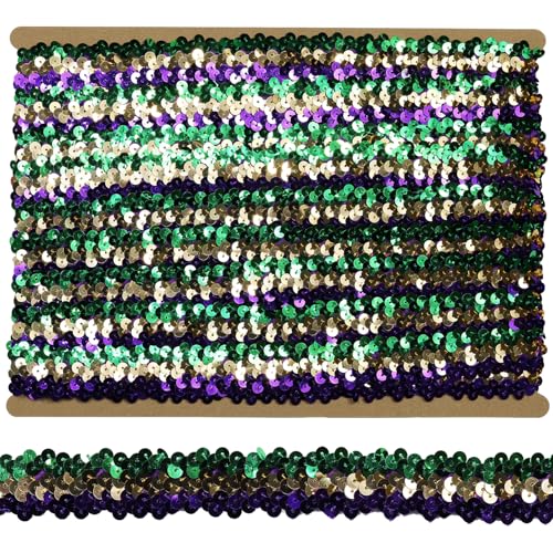 Tibaoffy 30 mm breites Paillettenband in Königsgrün, Gold, Königsviolett, 9,1 m langer Bastelstoff für DIY Nähen, Kostümdesign, Party-Dekoration Tibaoffy 30 mm breites Paillettenband in Königsgrün, Gold, Königsviolett, 9,1 m langer Bastelstoff für DIY Nähen, Kostümdesign, Party-Dekoration von Tibaoffy