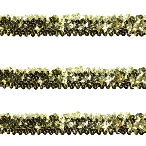 Tibaoffy 30 mm breites goldenes Pailletten-Bordüre, 9,1 m langer Bastelstoff für DIY-Nähen, Kostümdesign, Party-Dekoration Tibaoffy 30 mm breites goldenes Pailletten-Bordüre, 9,1 m langer Bastelstoff für DIY-Nähen, Kostümdesign, Party-Dekoration von Tibaoffy