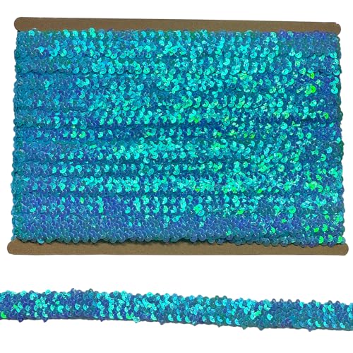 Tibaoffy 30 mm breites prismatisches himmelblaues Paillettenband – 9,1 m Bling-Bastelstoff für DIY-Nähen, Kostümdesign, Party-Dekoration Tibaoffy 30 mm breites prismatisches himmelblaues Paillettenband – 9,1 m Bling-Bastelstoff für DIY-Nähen, Kostümdesign, Party-Dekoration von Tibaoffy