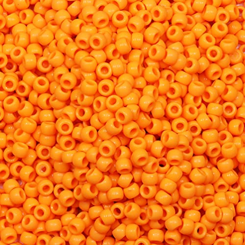 Tibaoffy Crafts Orange Perlen 6 x 9 mm, Pony-Perlen insgesamt ca. 1000 Stück von Tibaoffy