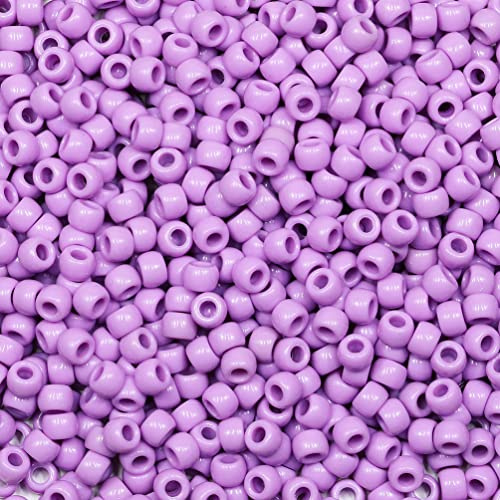 Tibaoffy Crafts Purple Perlen, 6 x 9 mm, Pony-Perlen, insgesamt ca. 1000 Stück von Tibaoffy