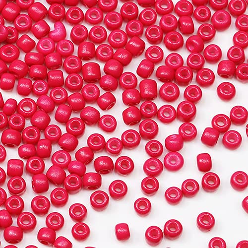 Tibaoffy Rosenperlen Größe 8/0, zum Basteln, Glasperlen, 3 mm, für Schmuckherstellung (insgesamt ca. 100 g, ca. 3600 Stück) von Tibaoffy