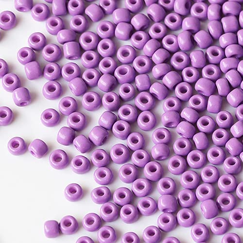 Tibaoffy violett Perlen Größe 6/0 Kunsthandwerk Glas Seed Perlen 4 mm für die Schmuckherstellung (insgesamt ca. 100 g, insgesamt ca. 1200 Stück) von Tibaoffy