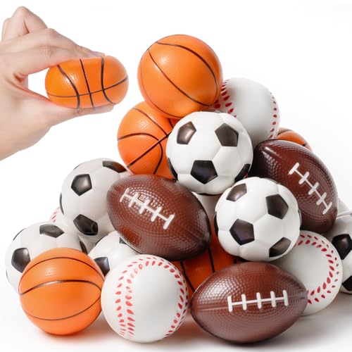 Valentinstagsgeschenke für Kinder – Mini-Sportbälle mit Valentinstagskarten für Kinder, Klassenzimmer, Schaumstoff-Fußbälle, Basketbälle, Basebälle, Fußballbälle, federnde Stressbälle für Kinder, Valentinstagsgeschenke für Kinder – Mini-Sportbälle mit Valentinstagskarten für Kinder, Klassenzimmer, Schaumstoff-Fußbälle, Basketbälle, Basebälle, Fußballbälle, federnde Stressbälle für Kinder, von Tiblue