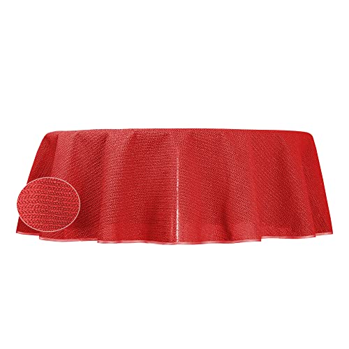 Tischdecke Gartentischdecke Rot 160x220 cm oval PVC Weichschaum rutschfest Outdoor wetterbestädnig Balkon Terrasse Tischdecke Gartentischdecke Rot 160x220 cm oval PVC Weichschaum rutschfest Outdoor wetterbestädnig Balkon Terrasse von TiborTex